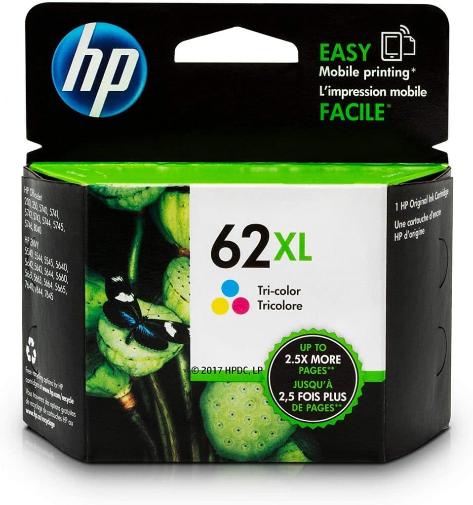 HP 62XL Ink Cartridge Tri-color C2P07AN